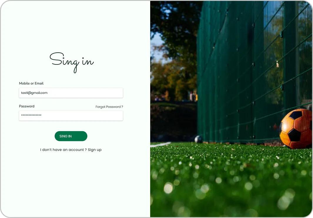 Symptom lookup screen